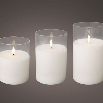 Lumineo LED Wick Candle White/Warm White 3 Pack