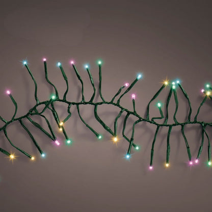 Lumineo Plug In Christmas Lights (Mains Powered) – Multicolour LED Cluster String Lights