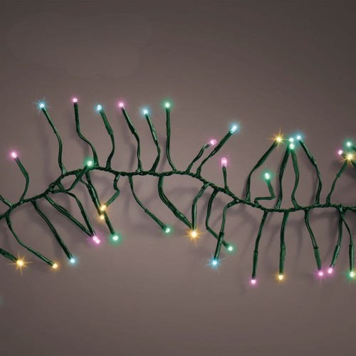 Lumineo Plug In Christmas Lights (Mains Powered) – Multicolour LED Cluster String Lights