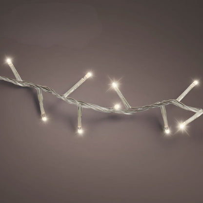 Lumineo Plug In Christmas Lights (Mains Powered) – Warm White LED String Lights - Clear Cable