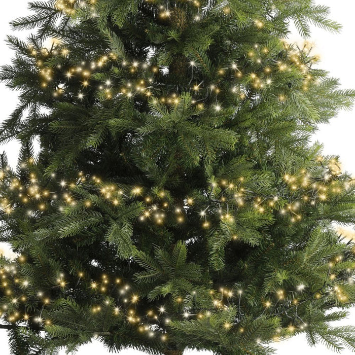 Lumineo Plug In Christmas Lights (Mains Powered) – Warm White/Classic Warm LED Cluster String Lights