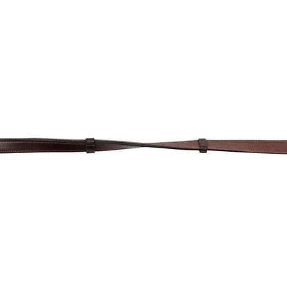 Montar round reins in leather/rubber with stoppers and french hooks Montar