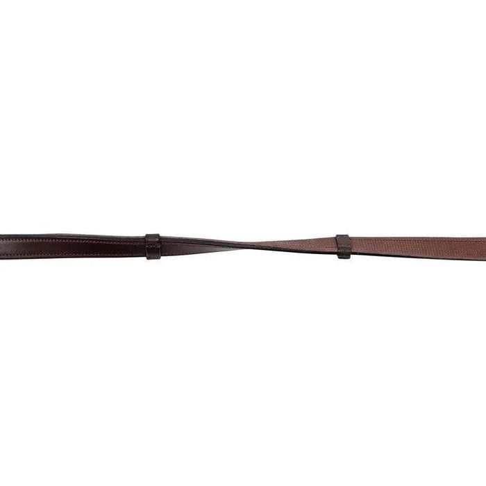 Montar round reins in leather/rubber with stoppers and french hooks Montar
