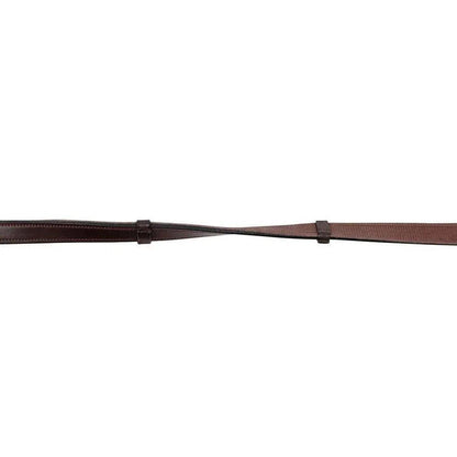 Montar round reins in leather/rubber with stoppers and french hooks Montar