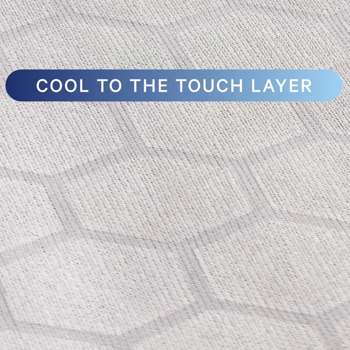 Text 'Cool to the Touch Layer' on a textured gray background