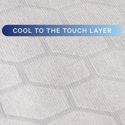 Text 'Cool to the Touch Layer' on a textured gray background