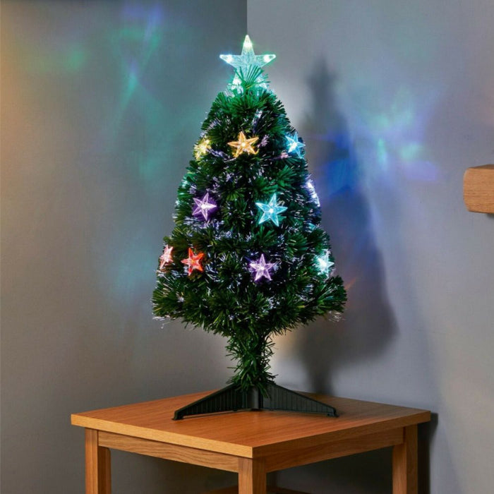 Premier 80cm Star Fibre Optic Christmas Tree