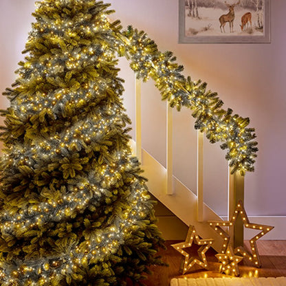 Premier Plug In Christmas Lights (Mains Powered) – Warm White/Cool White LED Cluster String Lights
