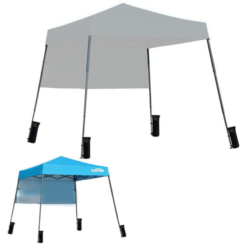 Replacement Canopy and Sunshade for Ezyfast Base 7.5' x 7.5', Canopy Top 6' x 6' Slant Leg Pop Up - RipLock 350 - Slate Gray