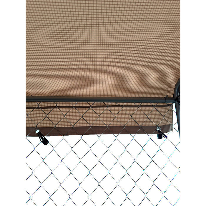 Replacement Canopy Cover for Lucky Dog 10' X 10' Chain Link Dog Kennel - RipLock 350 - Slate Gray