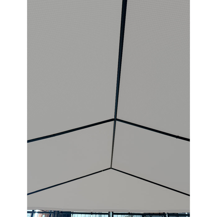 Replacement Canopy Cover for Veikous 10’ X 10’ Dog Kennel – RipLock 350 – Slate Gray