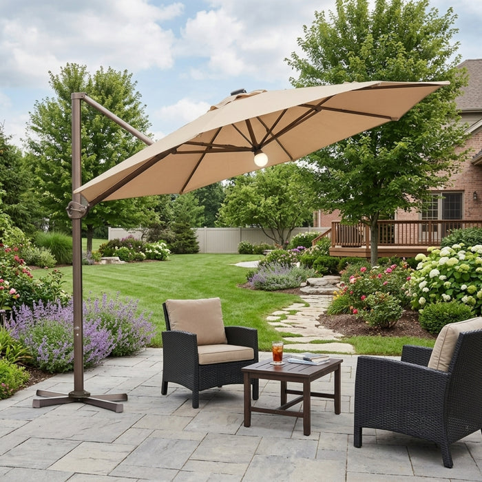 Replacement Canopy for Abba Patio 11' Round Solar Patio Umbrella – RipLock 350