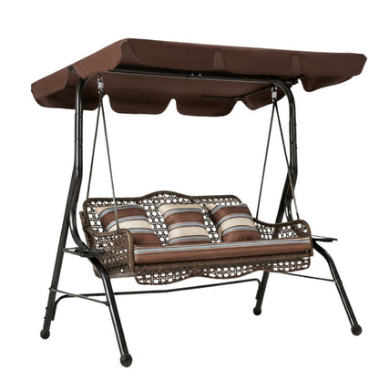 Replacement Canopy for Aecojoy 3 Seat Swing - Brown, RipLock 350