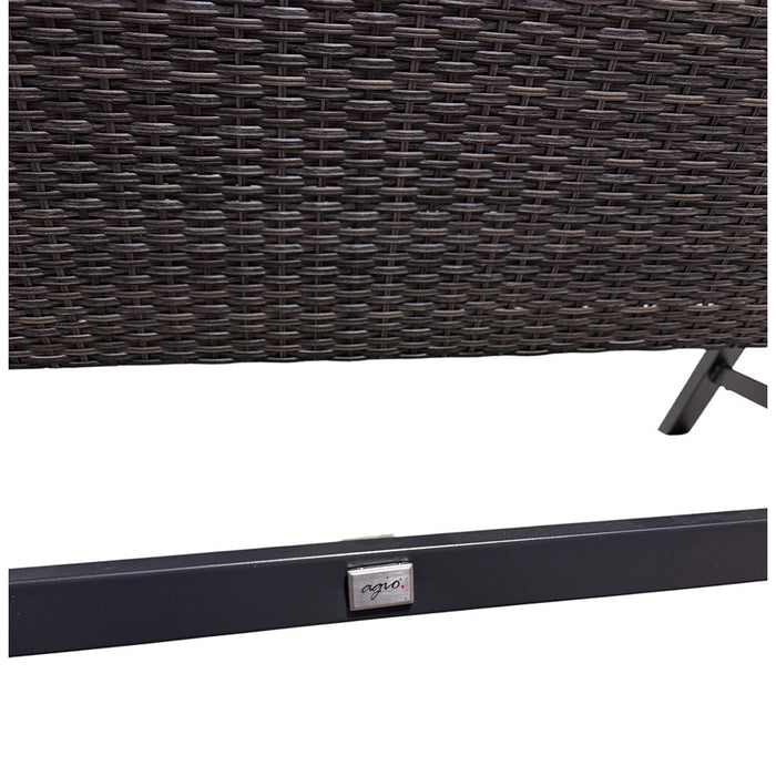 Replacement Canopy for Agio Luna Woven Patio Swing - RipLock 350 - Slate Gray