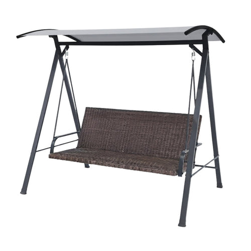 Replacement Canopy for Backyard Creations HRVS498M, 2721852 Deluxe Wicker Swing - Slate Gray, RipLock 350