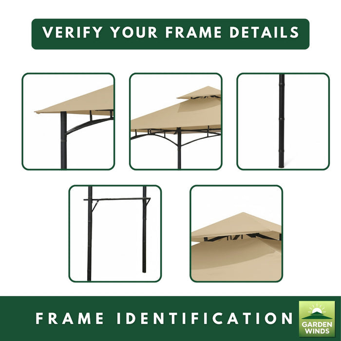 Replacement Canopy for Bamboo Look BBQ L-GZ238PST-11 Grill Gazebo