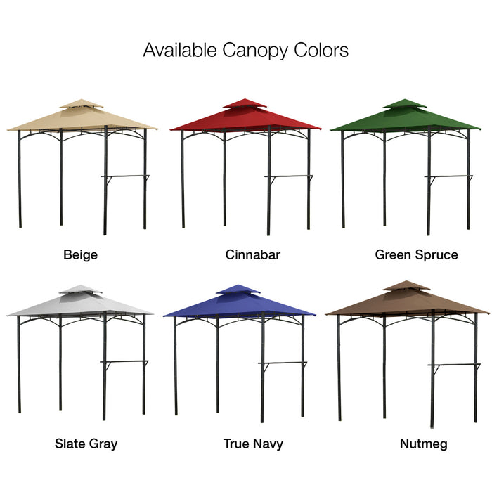 Replacement Canopy for Bamboo Look BBQ L-GZ238PST-11 Grill Gazebo