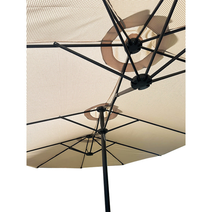 Replacement Canopy for BigRoof 15' Double Sided Patio Umbrella - RipLock 350