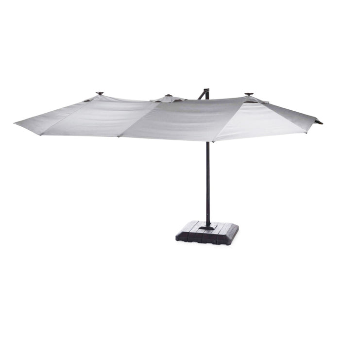 Replacement Canopy for Canvas Simcoe Triple Offset Solar Umbrella - RipLock 350 - Slate Gray