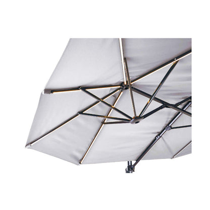 Replacement Canopy for Canvas Simcoe Triple Offset Solar Umbrella - RipLock 350 - Slate Gray