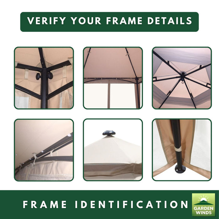 Replacement Canopy for Hexagon Solar GFS00679B 10' Gazebo