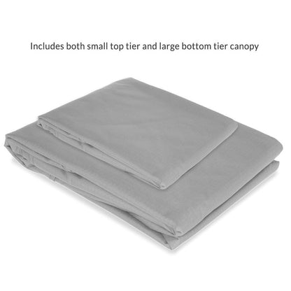 Replacement Canopy for Lausaint Home 8' x 8' Gazebo - RipLock 350 - Slate Gray