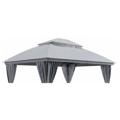 Replacement Canopy for LuxaDomas 10’ x 13’ Gazebo - Slate Gray, RipLock 350