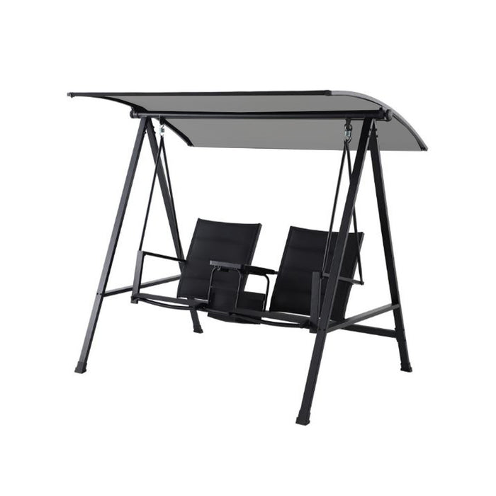 Replacement Canopy for Mainstays Dashwood 2 Seat Steel Swing- RipLock 350 - Slate Gray