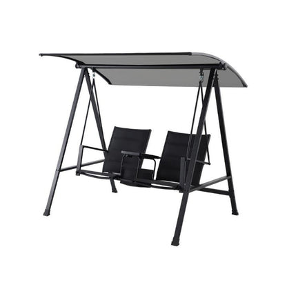 Replacement Canopy for Mainstays Dashwood 2 Seat Steel Swing- RipLock 350 - Slate Gray