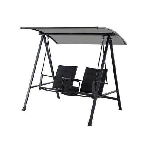 Replacement Canopy for Mainstays Dashwood 2 Seat Steel Swing- RipLock 350 - Slate Gray