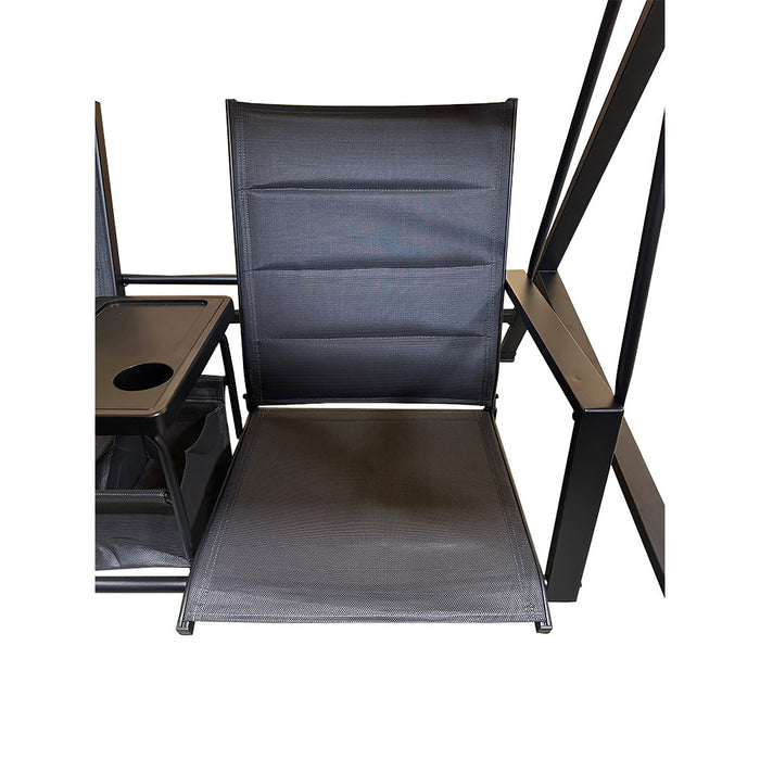 Replacement Canopy for Mainstays Dashwood 2 Seat Steel Swing- RipLock 350 - Slate Gray