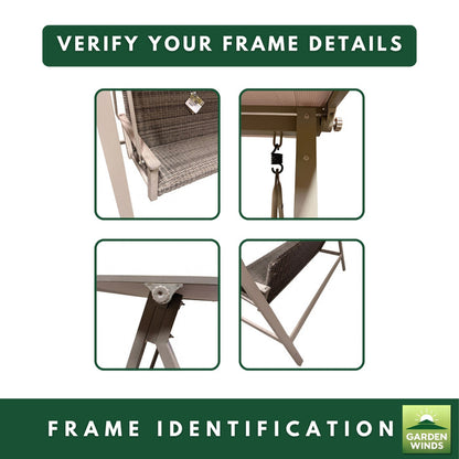 Replacement Canopy for Member’s Mark 990420324 Swing - Slate Gray, RipLock 350