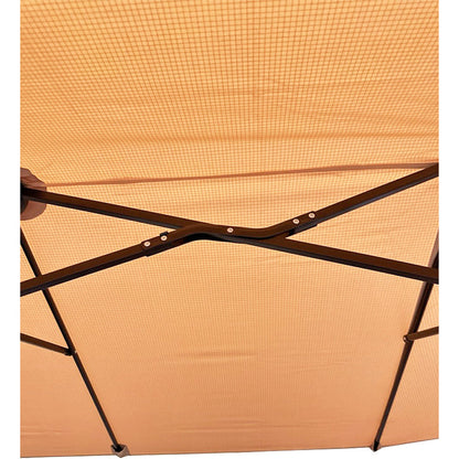 Replacement Canopy for Phi Villa Green Party 13' Outdoor Double Sided Patio Umbrella - RipLock 350