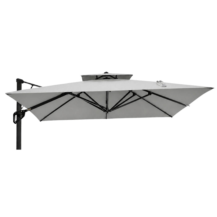 Replacement Canopy for Sophia & William 9' x 12’ Umbrella - Slate Gray, RipLock 350
