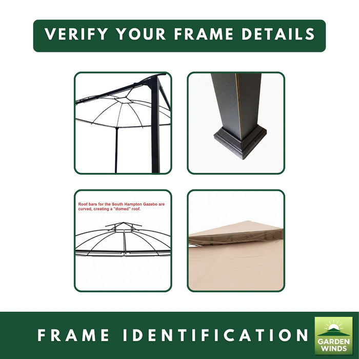 Replacement Canopy for South Hampton L-GZ215PST-A, L-GZ659PST 11' x 13' Gazebo