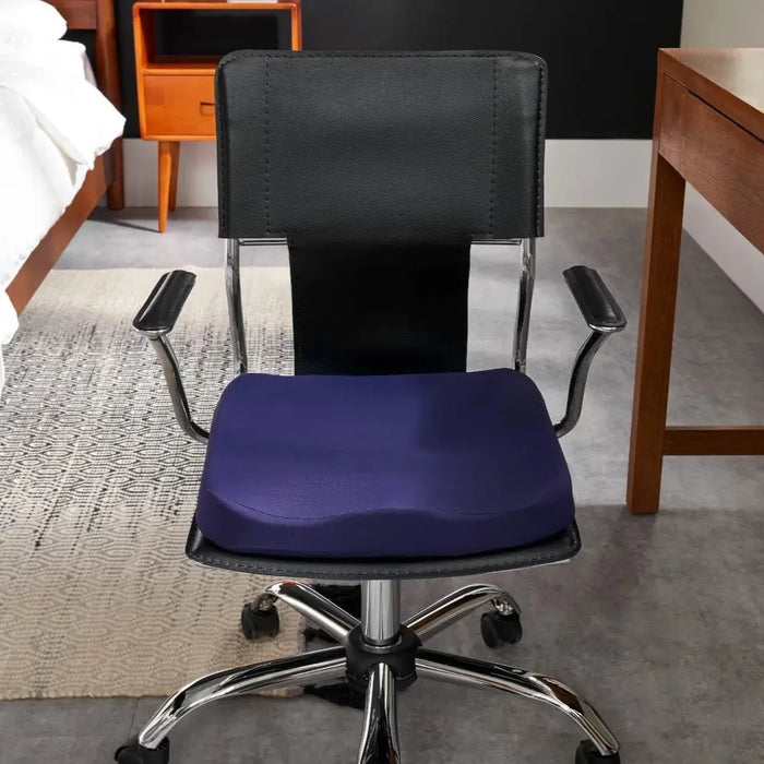 The Seat Cushion on an office chair in a bedroom setting.