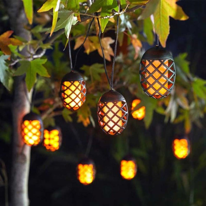 Smart Garden 10 Flaming Solar String Lights