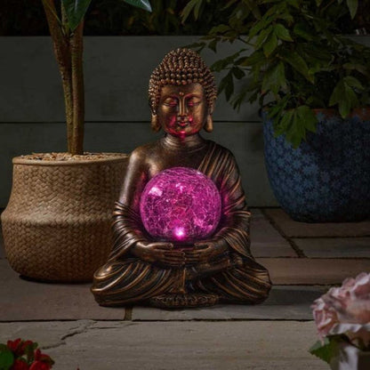 Smart Garden Gazing Buddha Solar Figurine