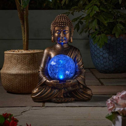 Smart Garden Gazing Buddha Solar Figurine