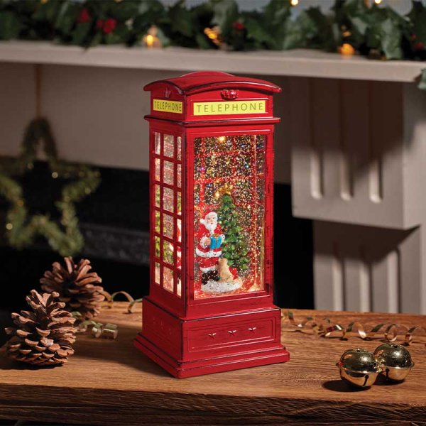 SnowSwirl Santa Telephone Box