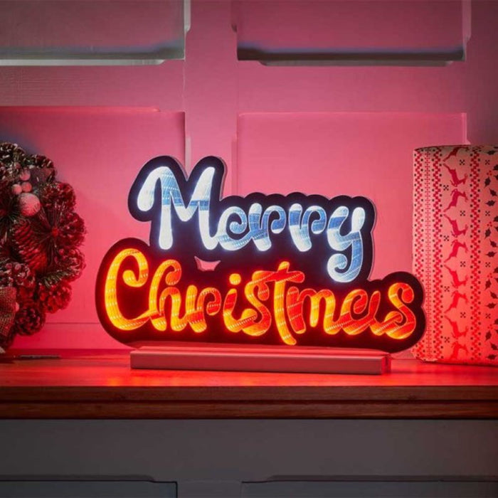 Three Kings Merry Christmas Infinity Light 40cm
