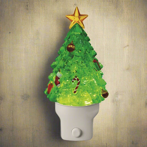 Tree Spinner Night Light Wall Plug 18cm