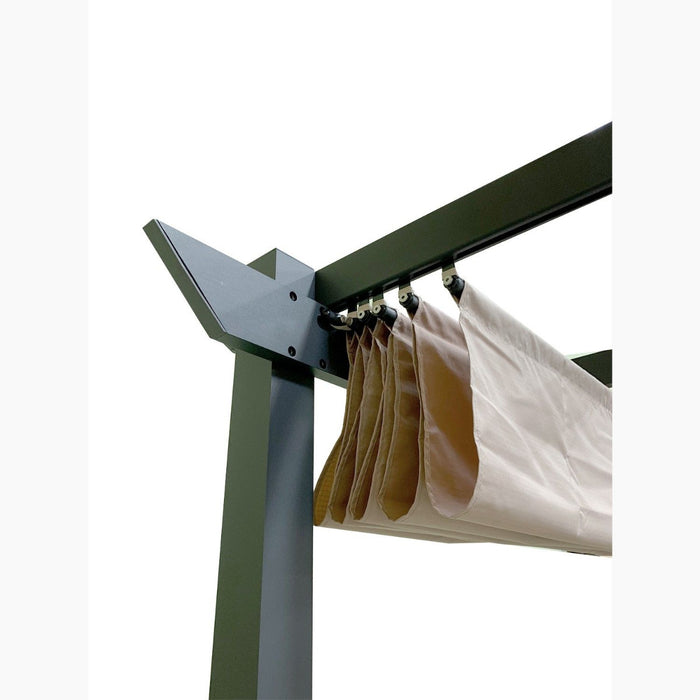 Universal Replacement Canopy for 10' x 10' Retractable Pergola - Beige, RipLock 350