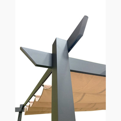 Universal Replacement Canopy for 10' x 10' Retractable Pergola - Beige, RipLock 350