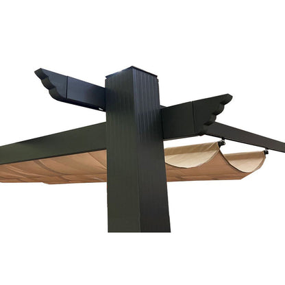 Universal Replacement Canopy for 10' x 10' Retractable Pergola - Beige, RipLock 350