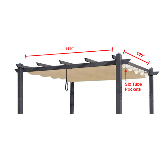 Universal Replacement Canopy for Retractable 10' x 12' Pergola - RipLock 350